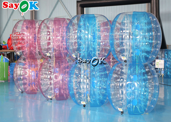 بازی کارناوال بادی بزرگسالان TPU PVC بدنه زورب سپر ست توپ فوتبال بادی آبی صورتی شفاف