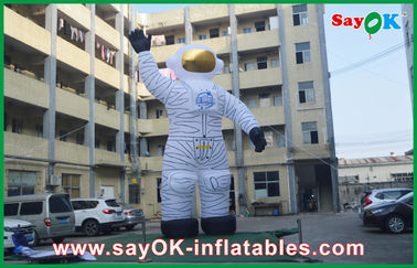 4 متر پارچه آکسفورد Inflatables Holiday Outdoor White Spaceman برای تبلیغات