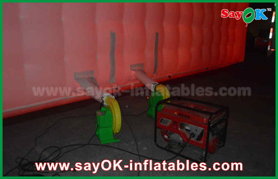 در فضای باز غول سفید LED ساختاری رویداد چادر مکعب بادکنک،کلوپ شب بادکنک،چادر مهمانی بادکنک برای فروش