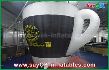 پارچه آکسفورد Outdoor Giant Inflatable Cup Model با چاپ برای تبلیغات