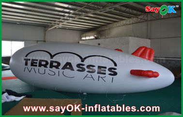 0.2mm PVC Custom Logo بادکنک هلیم Inflatable هلیوم 5 متری هواپیما هلیوم Zeppelin