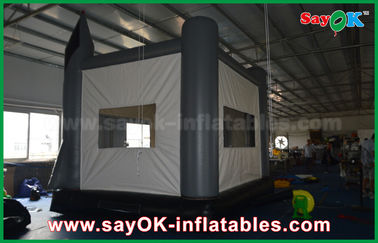 0.6mm PVC 4x3m Gray پرتقال پرتقال پرتقال پرطرفدار Happy Hop Aouncy Castle