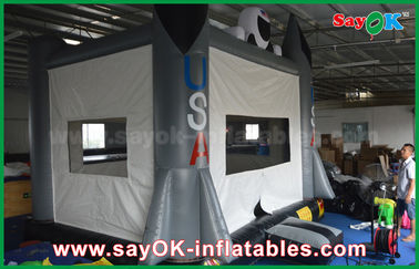 0.6mm PVC 4x3m Gray پرتقال پرتقال پرتقال پرطرفدار Happy Hop Aouncy Castle