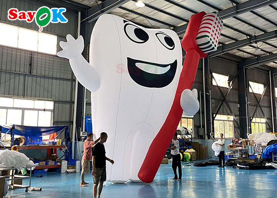 رنگ سفید 6 متری شخصیت های کارتونی غول پیکر دندان های تبلیغاتی مدل غول پیکر