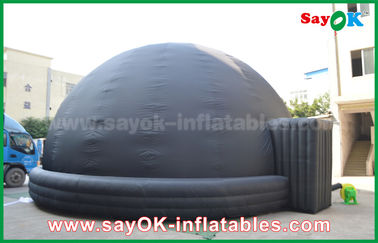 Black Blow Up Inflatable Mobile Planetarium اتاق چادر طرح گنبد با دمنده هوا