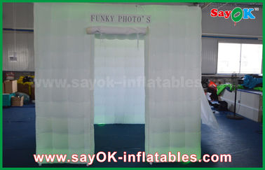 غرفه عکس LED بادی پس زمینه سبز غرفه عکس بادی 2.5 x 2.5 x 2.5 متر برای عروسی / رویداد