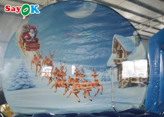 چادر حباب بادی 3 متری پی وی سی Clear Dome با تم کریسمس آدم برفی برای تبلیغات رویداد