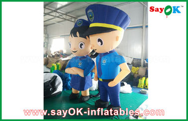 کاراکترهای کارتونی Inflatable Blue Oxford Cop / Police Man Chartoons Carttoon با 90٪ مشابه