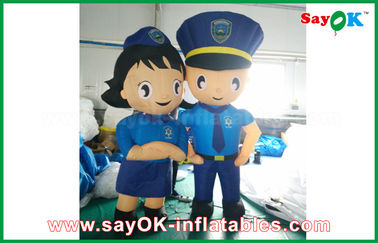 کاراکترهای کارتونی Inflatable Blue Oxford Cop / Police Man Chartoons Carttoon با 90٪ مشابه