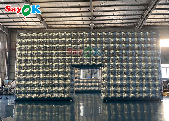 چادر مکعب بادکنک نقره ای سفارشی برای مهمانی عروسی نمایشگاه نمایشگاه رویداد چادر بادکنک هوا