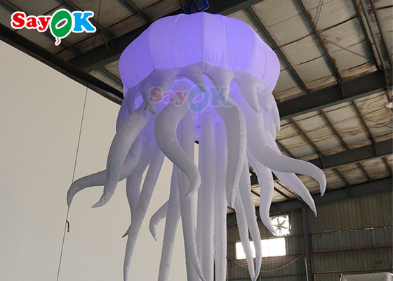 عروسک بادکنکی چتر دریایی بادی با بادکنک هشت پا LED بادی آویزان