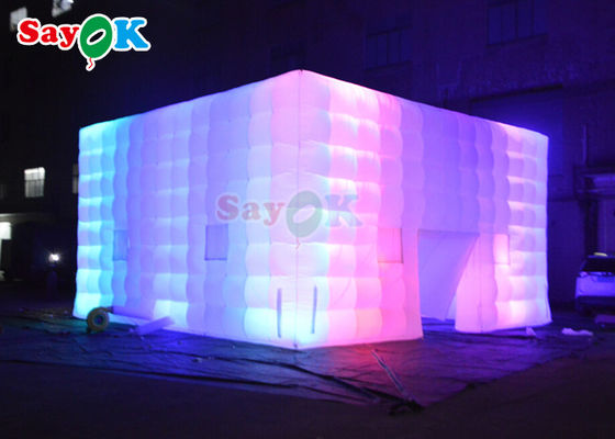 خیمه Air Cube سفارشی قابل انفجار کلوپ شبانه اتاق عکاسی عروسی با چراغ LED رنگارنگ