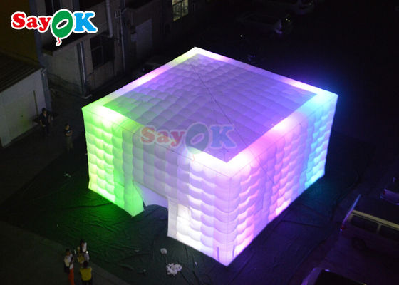 خیمه Air Cube سفارشی قابل انفجار کلوپ شبانه اتاق عکاسی عروسی با چراغ LED رنگارنگ
