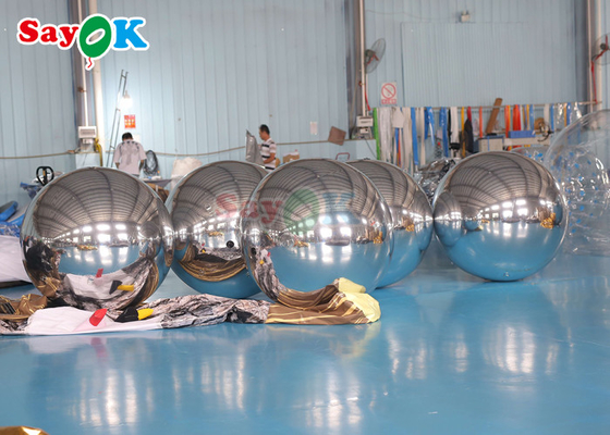 دیسکو شنی پرفشاری توپ آینه ای بزرگ تزئینات رویداد PVC شناور کره آینه بالون