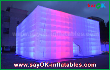چادر بادی مهمانی/کمپینگ چادر مربعی بادی شفاف با نور LED