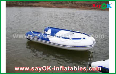 آبی / سفید گرمایش مهر و موم شده PVC قایق تورم مسابقه آب مسابقه ضد آب