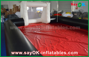 0.55mm PVC سفارشی سفارشی سفید / سیاه تورم فوتبال میدان Commercial درجه Inflatables