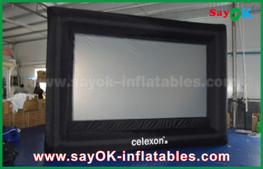 صفحه نمایش فیلم حیاط خلوت PVC سفارشی سفید / مشکی صفحه نمایش بادی بادی با تایید قاب SGS