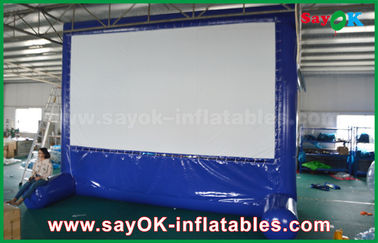 صفحه نمایش فیلم بادی بزرگ صفحه نمایش فیلم در فضای باز بادی آبی که برای تبلیغات / مهمانی / رویداد سفارشی شده است