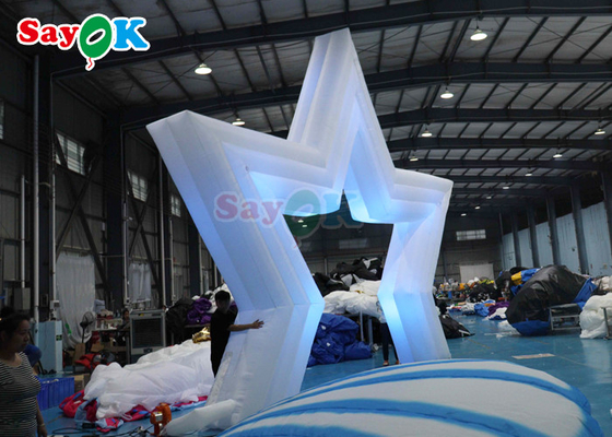 قوس ستاره بزرگ بادکنکی LED نور قوس ستاره بادکنکی برای مهمانی تبلیغاتی در فضای باز