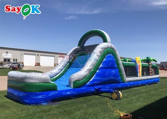 48ft Interactive Inflatable Obstacle Course خنده دار خانه پرتابی برای مهمانی ها