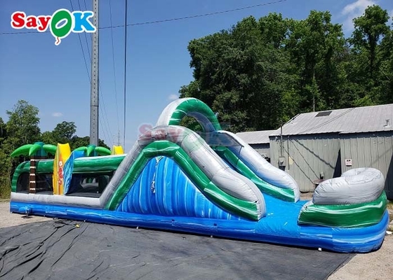 48ft Interactive Inflatable Obstacle Course خنده دار خانه پرتابی برای مهمانی ها