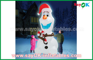 210 D Oxfor Cloth کریسمس آدم برفی Inflatable تعطیلات تزئینات سفارشی