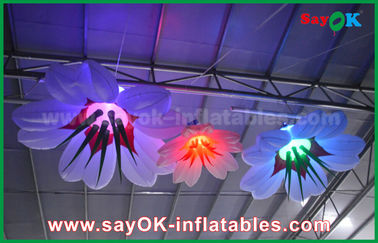1m Dia Inflatable حلق آویز گل لیلی با RGB دکوراسیون روشنایی