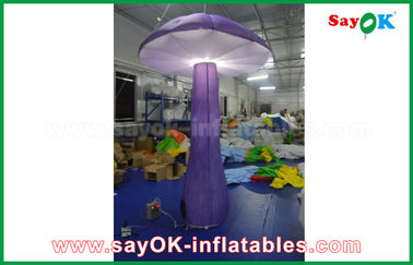 دکوراسیون نورپردازی 2M Purple Inflatable قارچ برای تعطیلات / مرحله