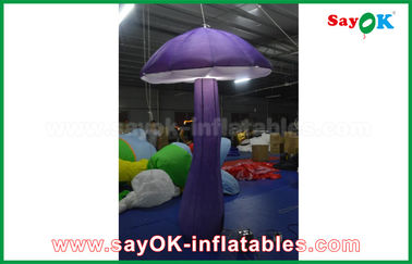دکوراسیون نورپردازی 2M Purple Inflatable قارچ برای تعطیلات / مرحله