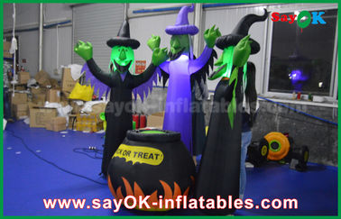 210D پارچه آکسفورد Inflatable ارواح ترسناک و جار سحر و جادو با چراغ روشنایی برای هالووین
