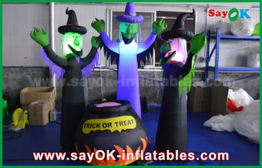 210D پارچه آکسفورد Inflatable ارواح ترسناک و جار سحر و جادو با چراغ روشنایی برای هالووین