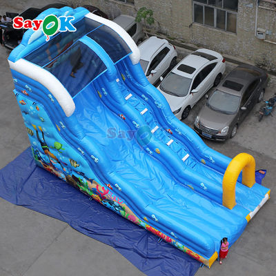 اسلاید آب قابل شستن تجاری بازی های بیرونی اسلاید آب قابل شستن بزرگ با اسلاید آب قابل جدا کردن برای بچه ها