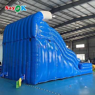 اسلاید آب قابل انفجار با استخر شنا کارخانه سفارشی تجاری اسلاید آب غول پیکر برای بزرگسالان