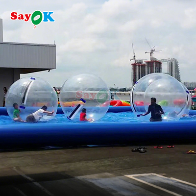 رولر شناور بادکنکی Aqua Zorbing Ball شفاف سیلندری PVC بولت آب انسانی برای بازی آب