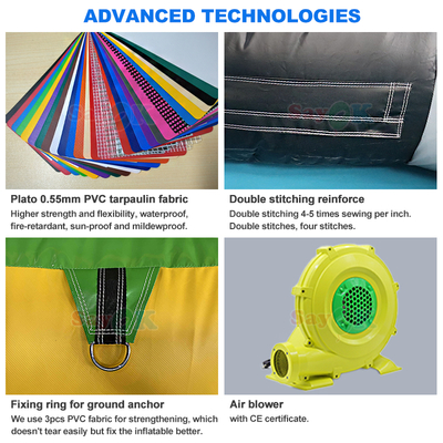 سايوك داراي درجه تجاري PVC خانه پرتابي پرتابي براي کودکان
