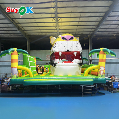 Sayok Tiger Jungle Themed Bounce House Inflatable Giant Bouncy Castle برای بچه ها