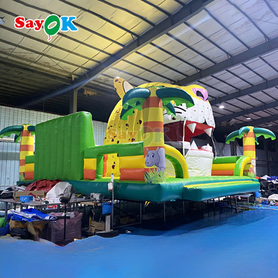 Sayok Tiger Jungle Themed Bounce House Inflatable Giant Bouncy Castle برای بچه ها