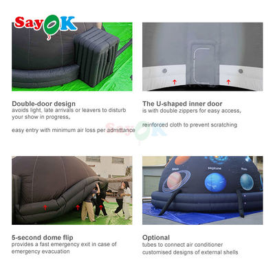Free 3D Design 16ft Inflatable Planetarium Dome with Easy Setup Portable Planetarium Tent for Schools
