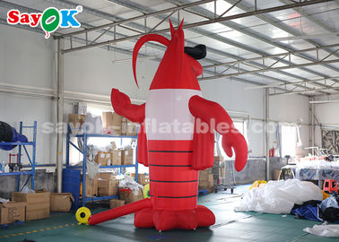 4m قرمز در فضای باز Crawfish شخصیت های کارتونی بادکنکی برای جشنواره خرچنگ