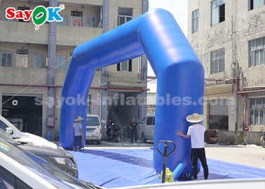 طاق بادی 9.14 × 3.65 متری PVC آبی دروازه ای برای تبلیغات در مراسم تمیز کردن آسان
