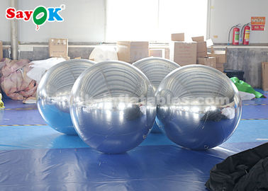 دکوراسیون تجاری توپ آینه ای بالون بادی غول دهنده Sliver Giant