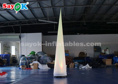 دکوراسیون روشنایی بادی قابل حمل دکوراسیون ستونی مخروطی پارچه سفید