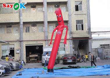 عروسک هوای رقصنده تک پا قرمز بادی رقصنده هوای موجی برای CE SGS تجاری