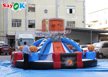 لوگوی سفارشی تیراندازی هوپ بسکتبال با هوای غول در فضای باز با تورم