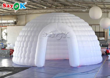 چادر بادی 5 متری ایگلو بادی سفید چادر گنبدی با نور LED برای مراسم عروسی