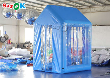 چادر پزشکی 2x2x3M آبی PVC بادی با کانال ضد عفونی کننده اتمی سازی انسان