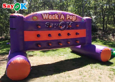 Inflatable Outdoor Games 3.6*1.2*1.8M بازی های ورزشی بادی Wack A Peg بازی تجاری بادی بادی Whack A Wall
