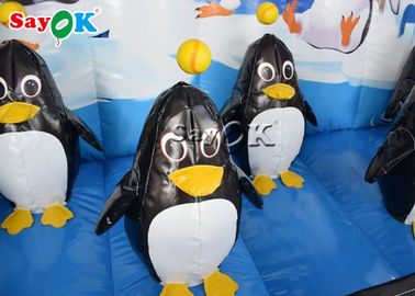 بازی توپ بادی ممتاز پنگوئن بادی توپ شناور تیراندازی با کمان بازی برای کودکان و بزرگسالان