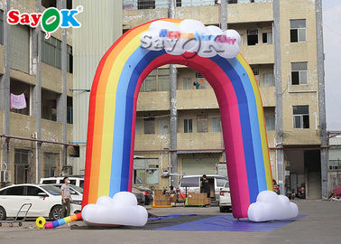 قوس رنگین کمان آکسفورد پارچه 210D قوس رنگین کمان بادی